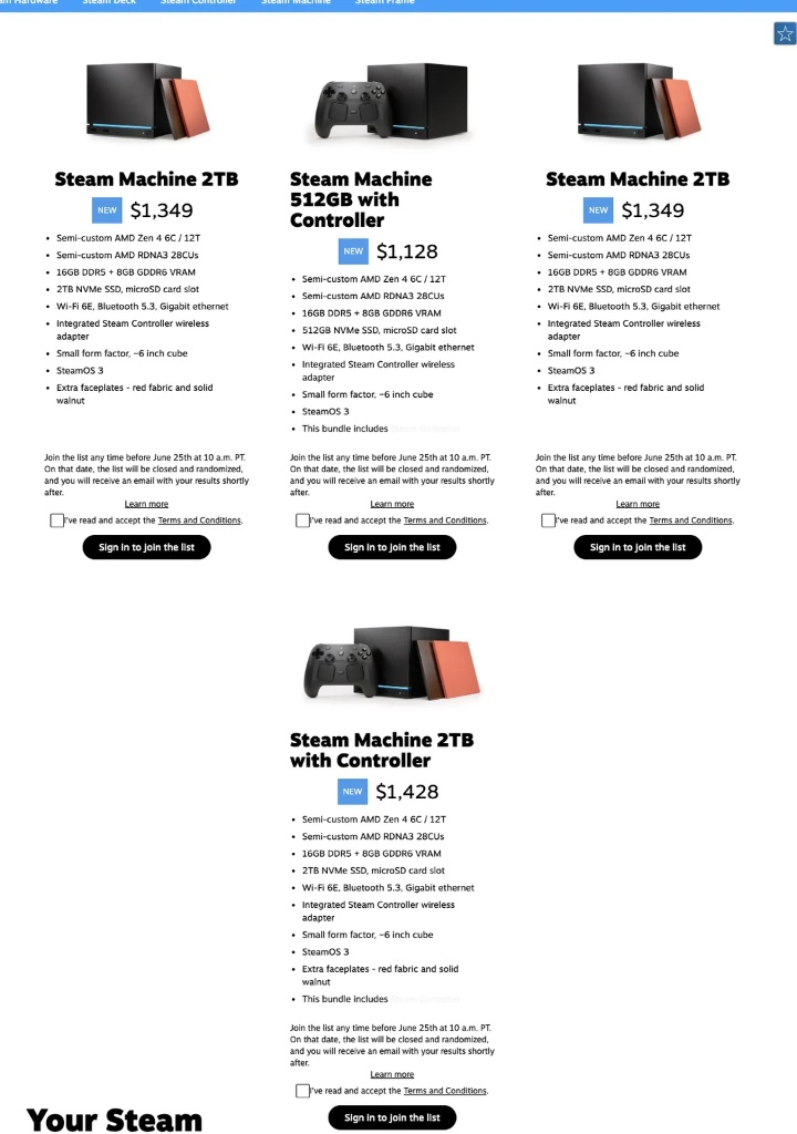 Steam Machine 的售价已正式公布，2TB 带手柄价格约为 9674 人民币，你觉得卖贵了吗？