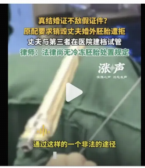 三甲医院凭假结婚证通过试管审核，患癌妻子申请销毁婚外胚胎遭拒，各方责任如何划定？胚胎处置伦理边界在哪？