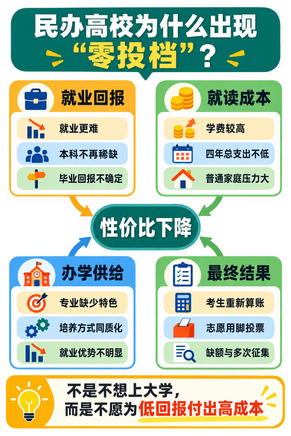 如何看待大量民办高校出现「零投档」？